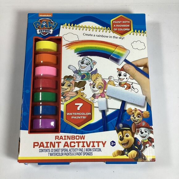 Paw Patrol Rainbow Paint Activity Set Nickelodeon New - Picture 1 of 2